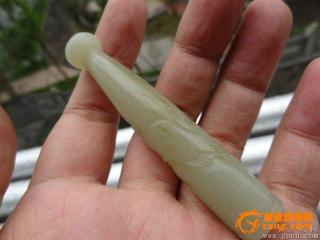 下乡收的清代老和田玉烟嘴